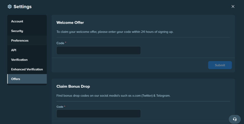 Enter the Stake Referral Code or Sign Up Code